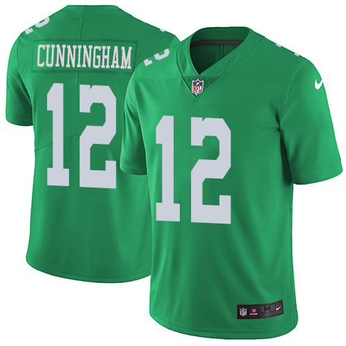 Nike Eagles #12 Randall Cunningham Green Men's Stitched NFL Limited Rush Jersey - Click Image to Close